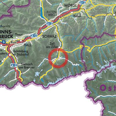 Landkarte Mayrhofen