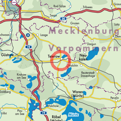Landkarte Mecklenburgische Schweiz