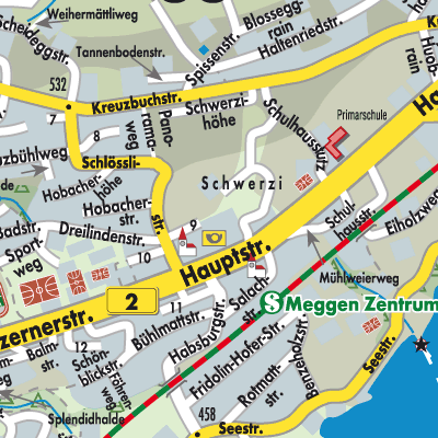 Stadtplan Meggen