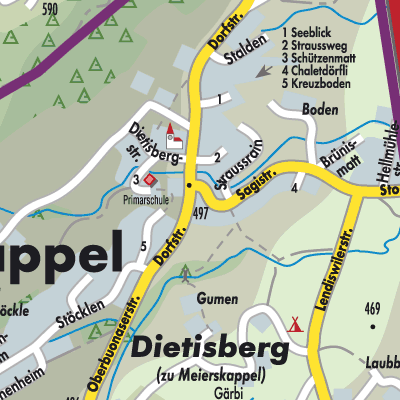 Stadtplan Meierskappel