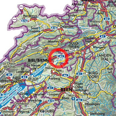 Landkarte Meinisberg