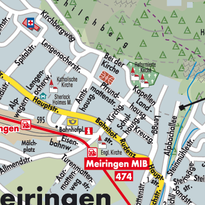 Stadtplan Meiringen
