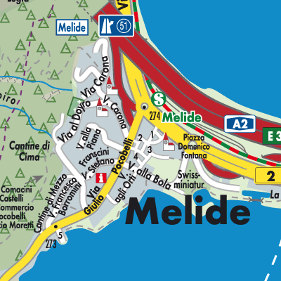 Stadtplan Melide