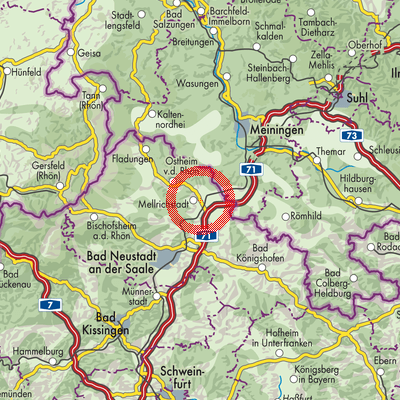 Landkarte Mellrichstadt (VGem)