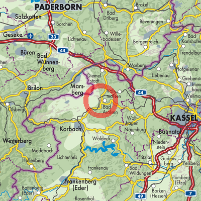 Landkarte Mengeringhausen