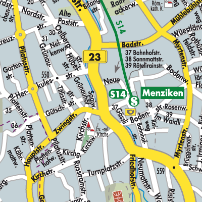 Stadtplan Menziken