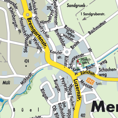 Stadtplan Merenschwand