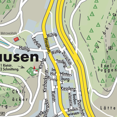 Stadtplan Merishausen