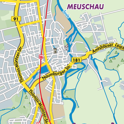 Merseburg Stadtpl ne Und Landkarten