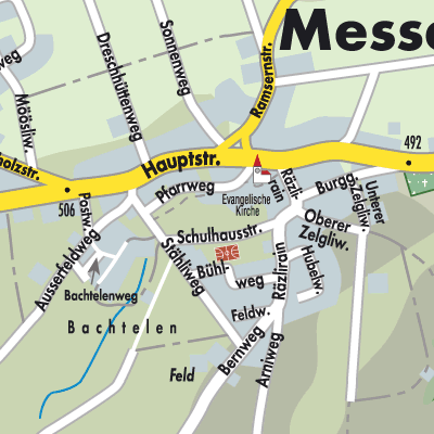 Stadtplan Messen