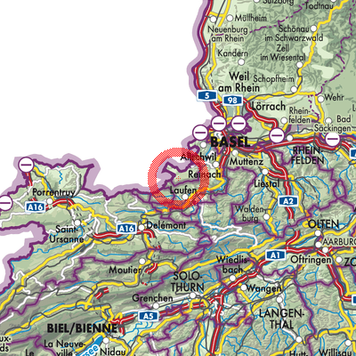 Landkarte Metzerlen-Mariastein