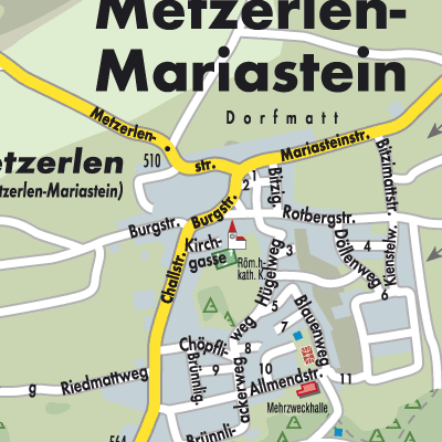 Stadtplan Metzerlen-Mariastein