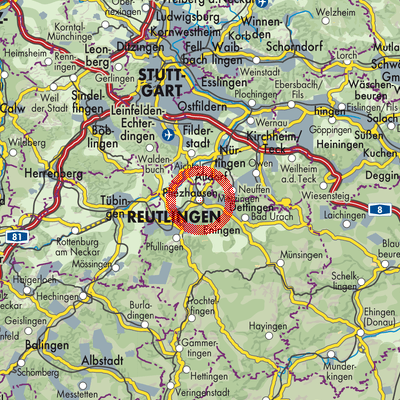 Landkarte Metzingen