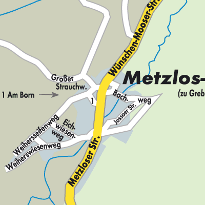 Stadtplan Metzlos-Gehaag