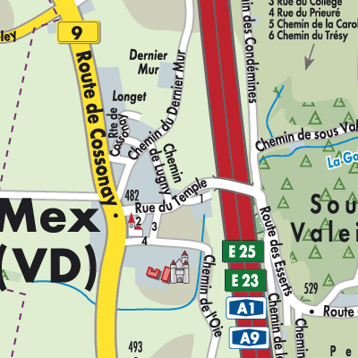 Stadtplan Mex (VD)