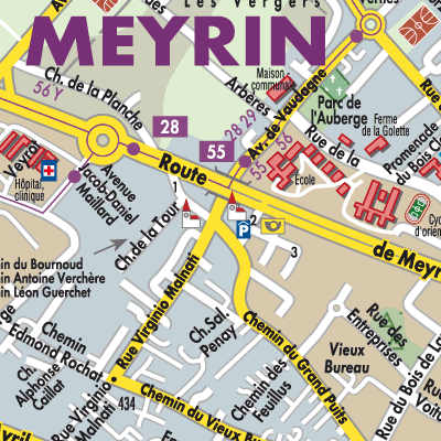 Stadtplan Meyrin