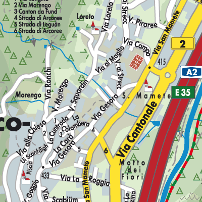 Stadtplan Mezzovico-Vira