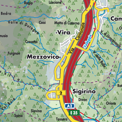 Übersichtsplan Mezzovico-Vira