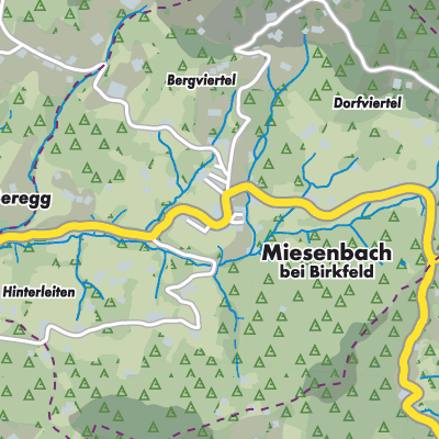 Übersichtsplan Miesenbach bei Birkfeld