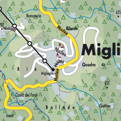 Stadtplan Miglieglia