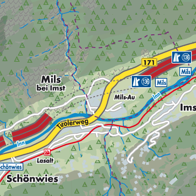 Übersichtsplan Mils bei Imst