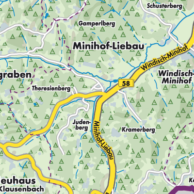 Übersichtsplan Minihof-Liebau