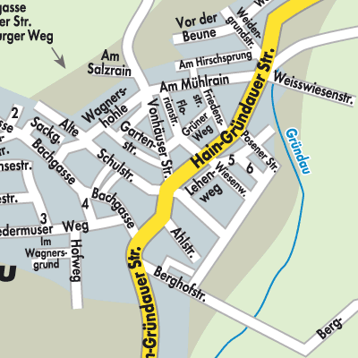 Stadtplan Mittel-Gründau