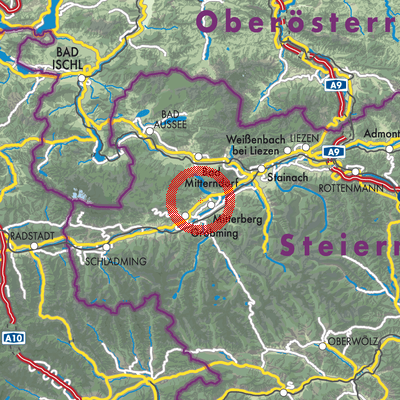 Landkarte Mitterberg-Sankt Martin