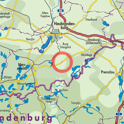 Landkarte Möllenbeck