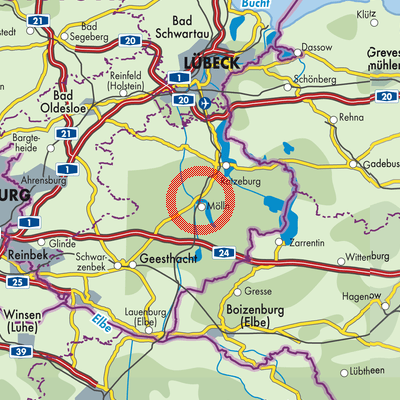 Landkarte Mölln