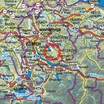 Landkarte Mönchaltorf
