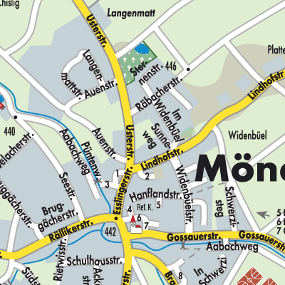 Stadtplan Mönchaltorf