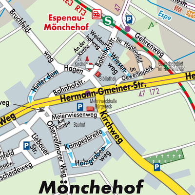 Stadtplan Mönchehof