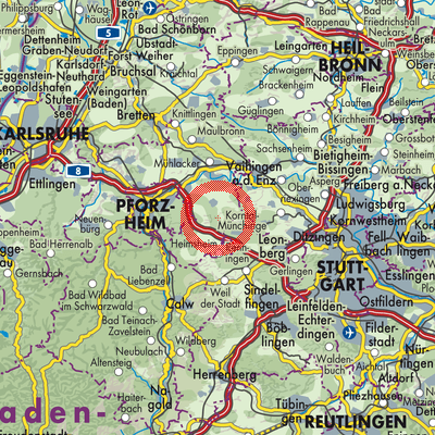 Landkarte Mönsheim
