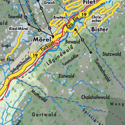 Übersichtsplan Mörel-Filet