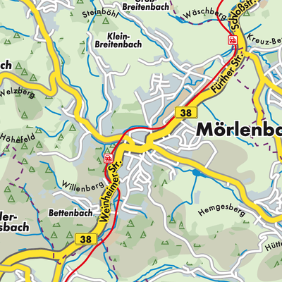 Übersichtsplan Mörlenbach-Mitte