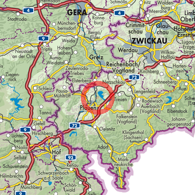 Landkarte Möschwitz
