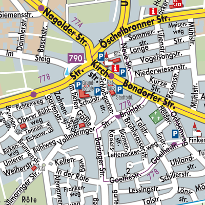 Stadtplan Mötzingen