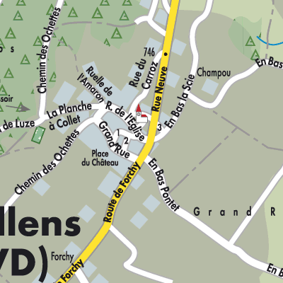 Stadtplan Mollens (VD)