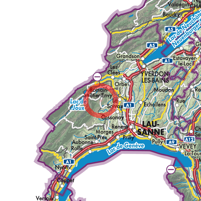 Landkarte Mont-la-Ville
