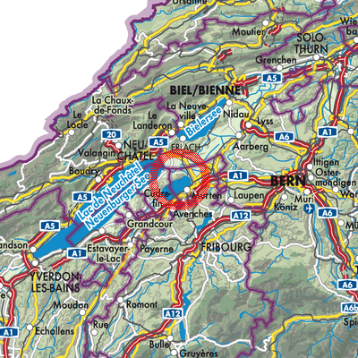 Landkarte Mont-Vully