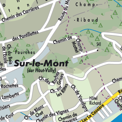 Stadtplan Mont-Vully