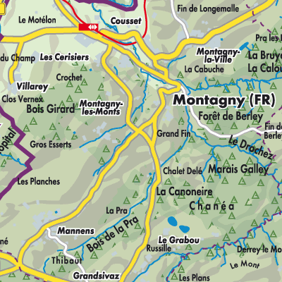 Übersichtsplan Montagny (FR)