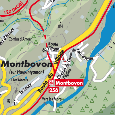 Stadtplan Montbovon