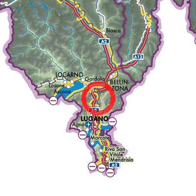 Landkarte Monteceneri