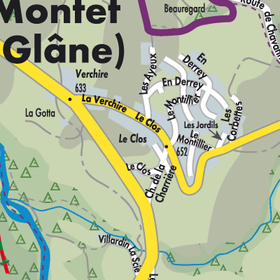 Stadtplan Montet (Glâne)