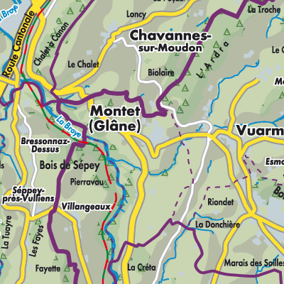 Übersichtsplan Montet (Glâne)