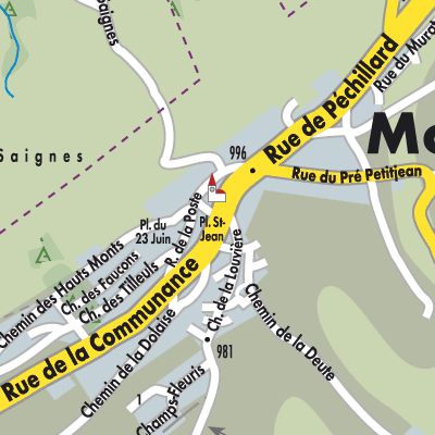 Stadtplan Montfaucon