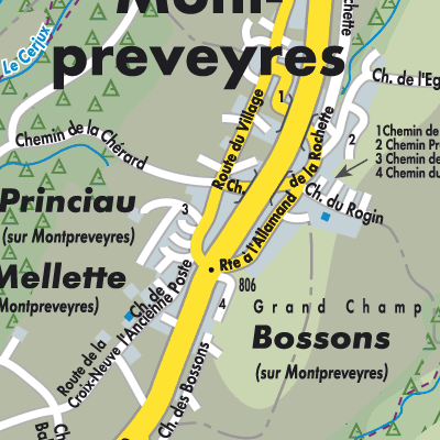 Stadtplan Montpreveyres