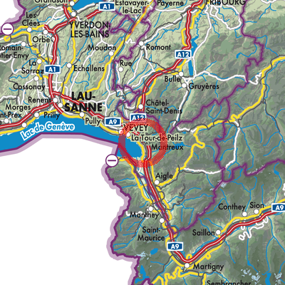 Landkarte Montreux